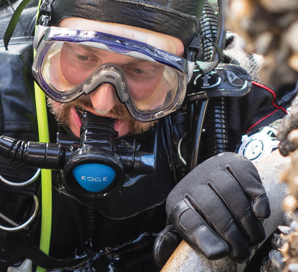 Scuba diver underwater.