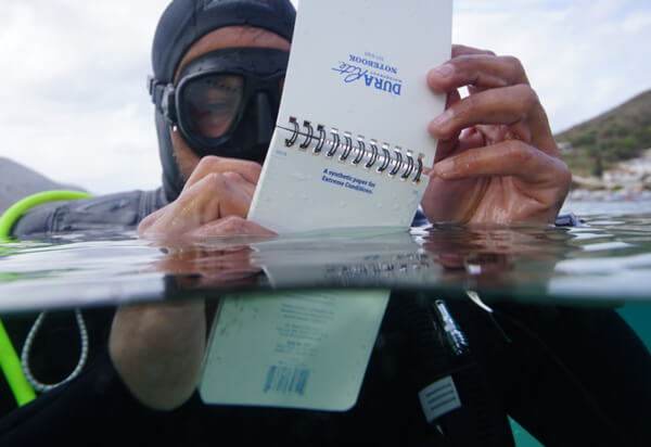 Scuba Diving With A Waterproof Notebook