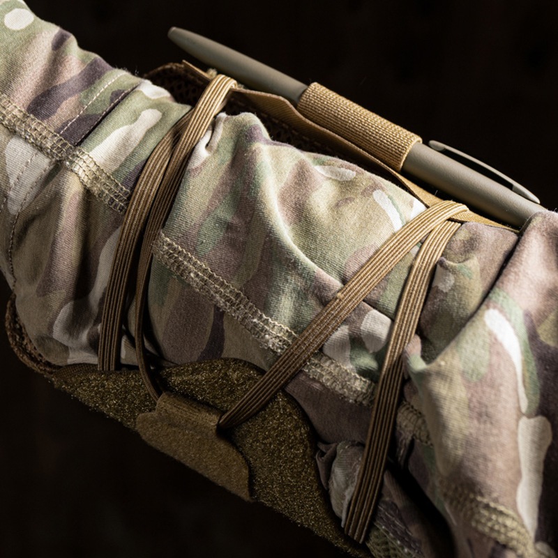 Arm Board attached to an arm showing the secure straps.