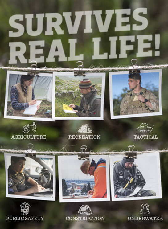 Real People, Real Jobs. Public safety, construction, recreation, agriculture, DIY, military.