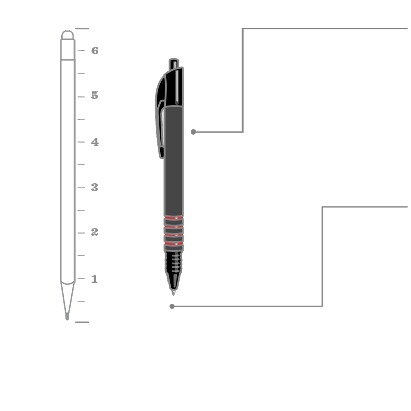 Rite in The Rain All-Weather Clicker Pen (Red) 93R