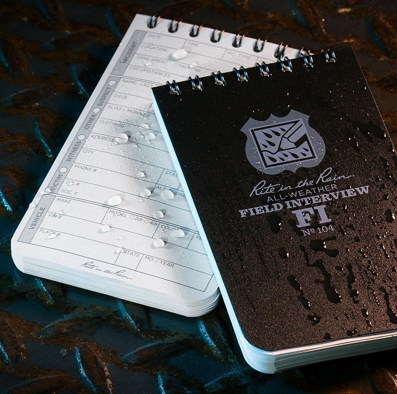 Rite in the Rain Field Interview Notepad with Miranda Rights NTBK - Notepads, Clipboards, & Pens