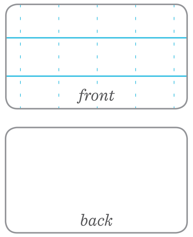 universal page pattern front, blank back