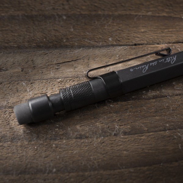 Mechanical pencil clicker, eraser, and pocket clip