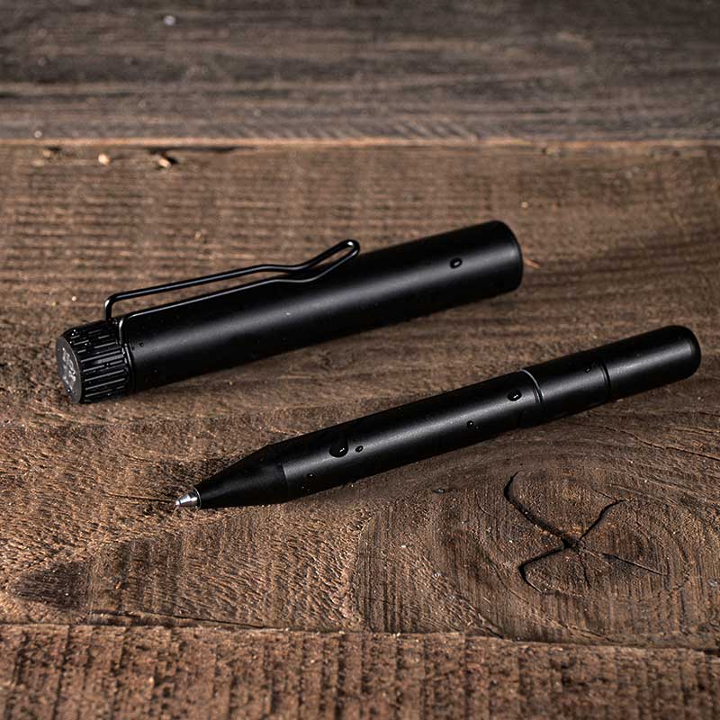 Compact pen and pen fully extended.