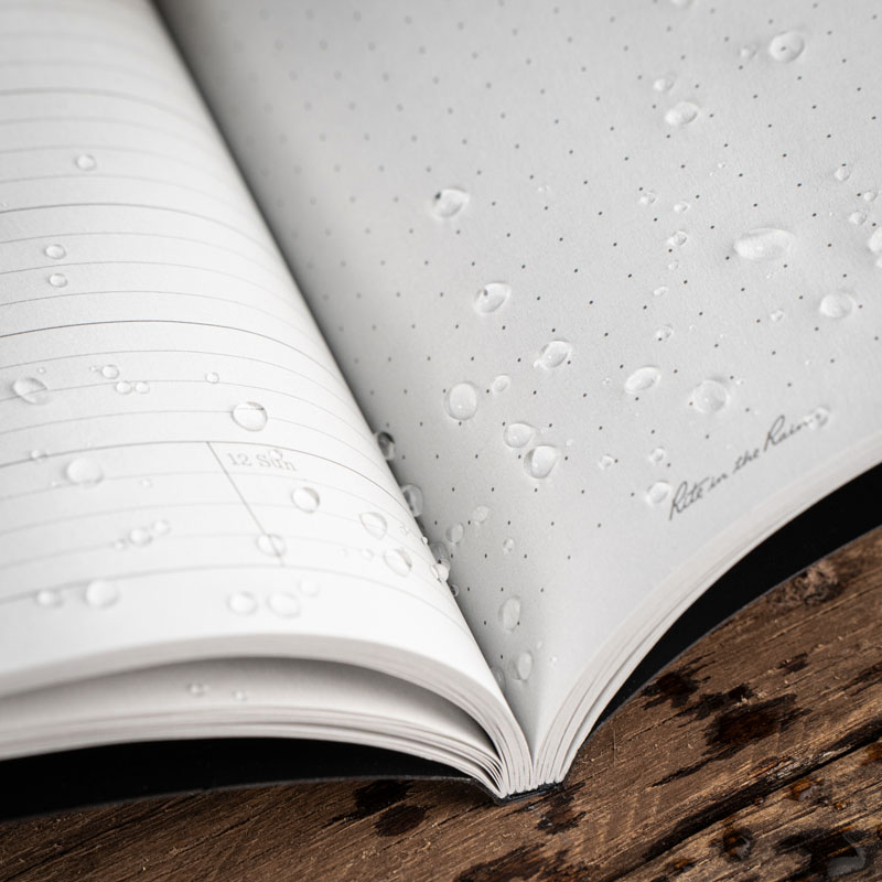 Wet Pocket calendar open laying flat.