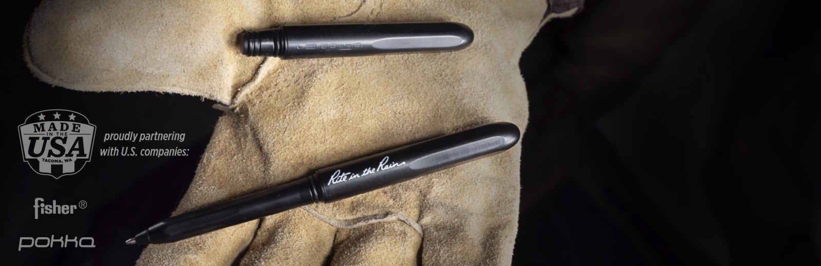 All-weather pocket pens made in usa, partnering with Fisher and pokka. 