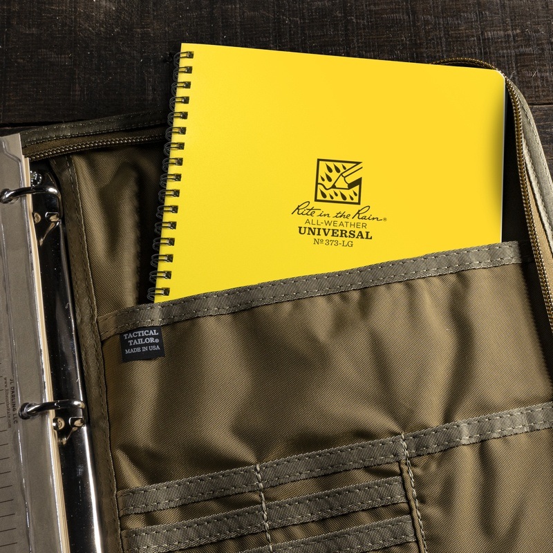 notebook in a large planner pocket