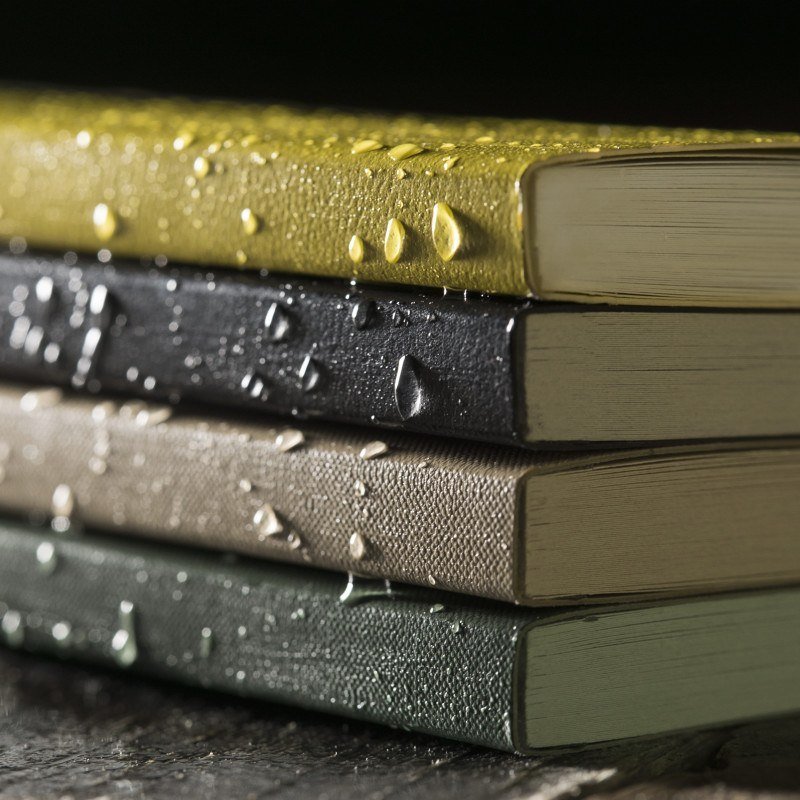 Perfect Binding tan and green covers