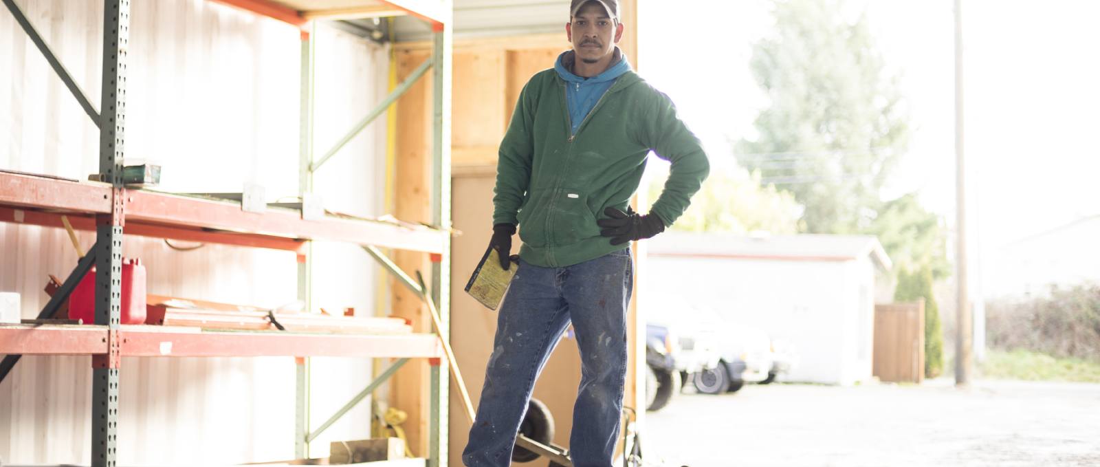 contractor using a Rite in the Rain notebook on the job